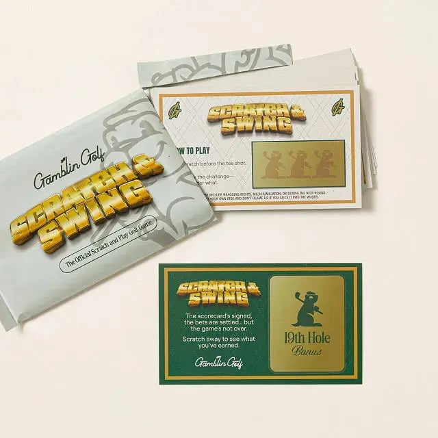 ⛳🏌️‍♂️ Scratch & Swing – The Ultimate Scratch-Off Golf Card Game (3 Decks / 57 Challenges)