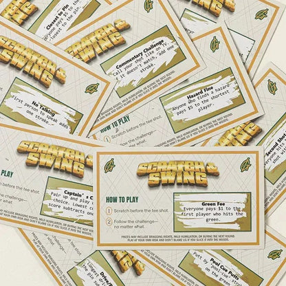 ⛳🏌️‍♂️ Scratch & Swing – The Ultimate Scratch-Off Golf Card Game (3 Decks / 57 Challenges)